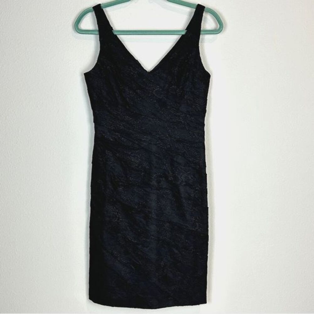 Ann Taylor Black Lace Sleeveless Shift Party Dress 2